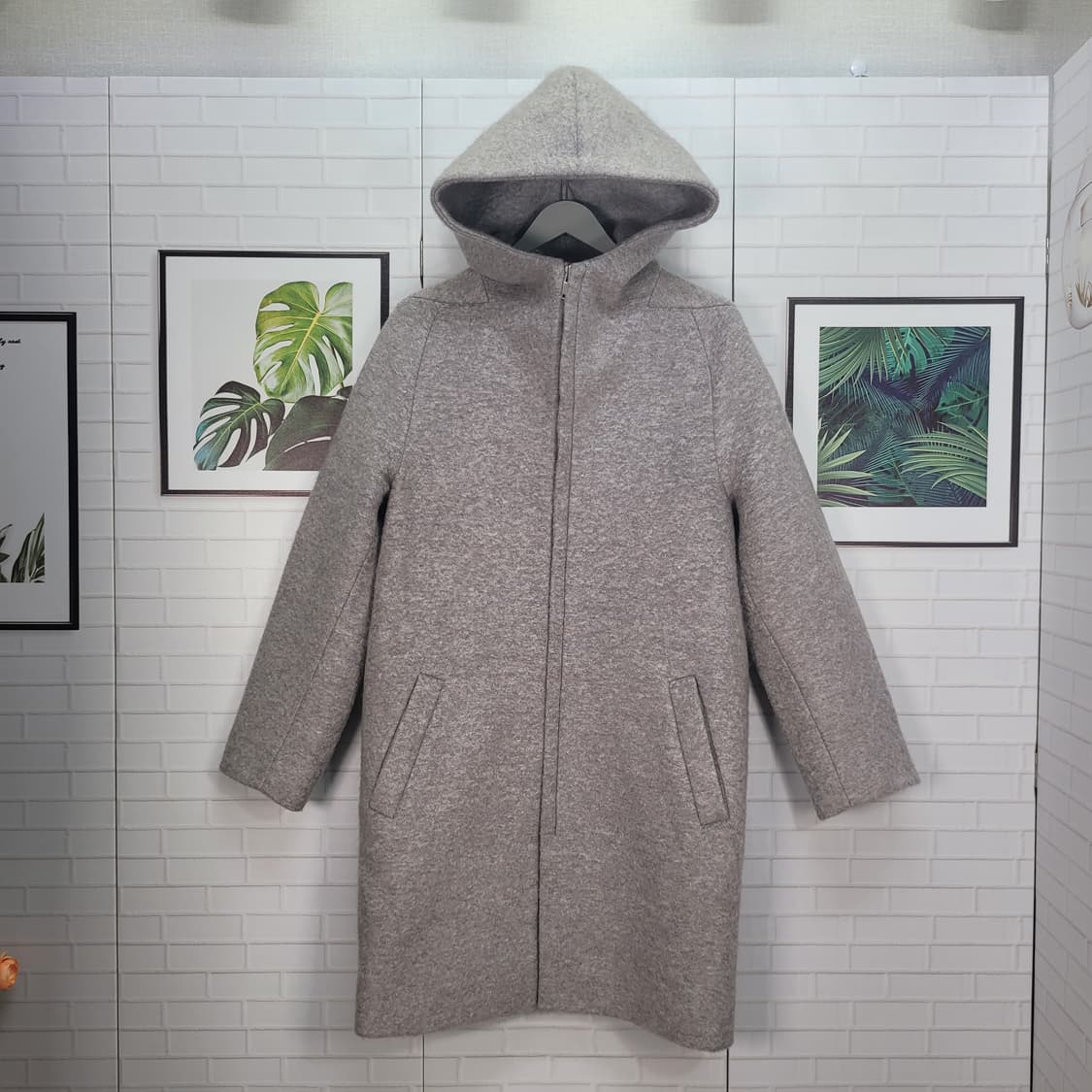 한섬 시스템 후드 코트 집업 자켓 95사이즈 상품이미지3