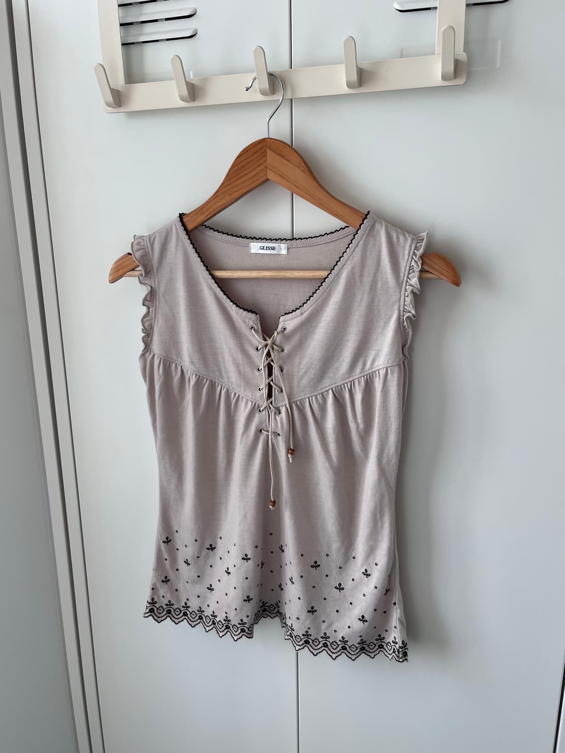 Glisse 자수 프릴 슬리브리스 상품이미지7