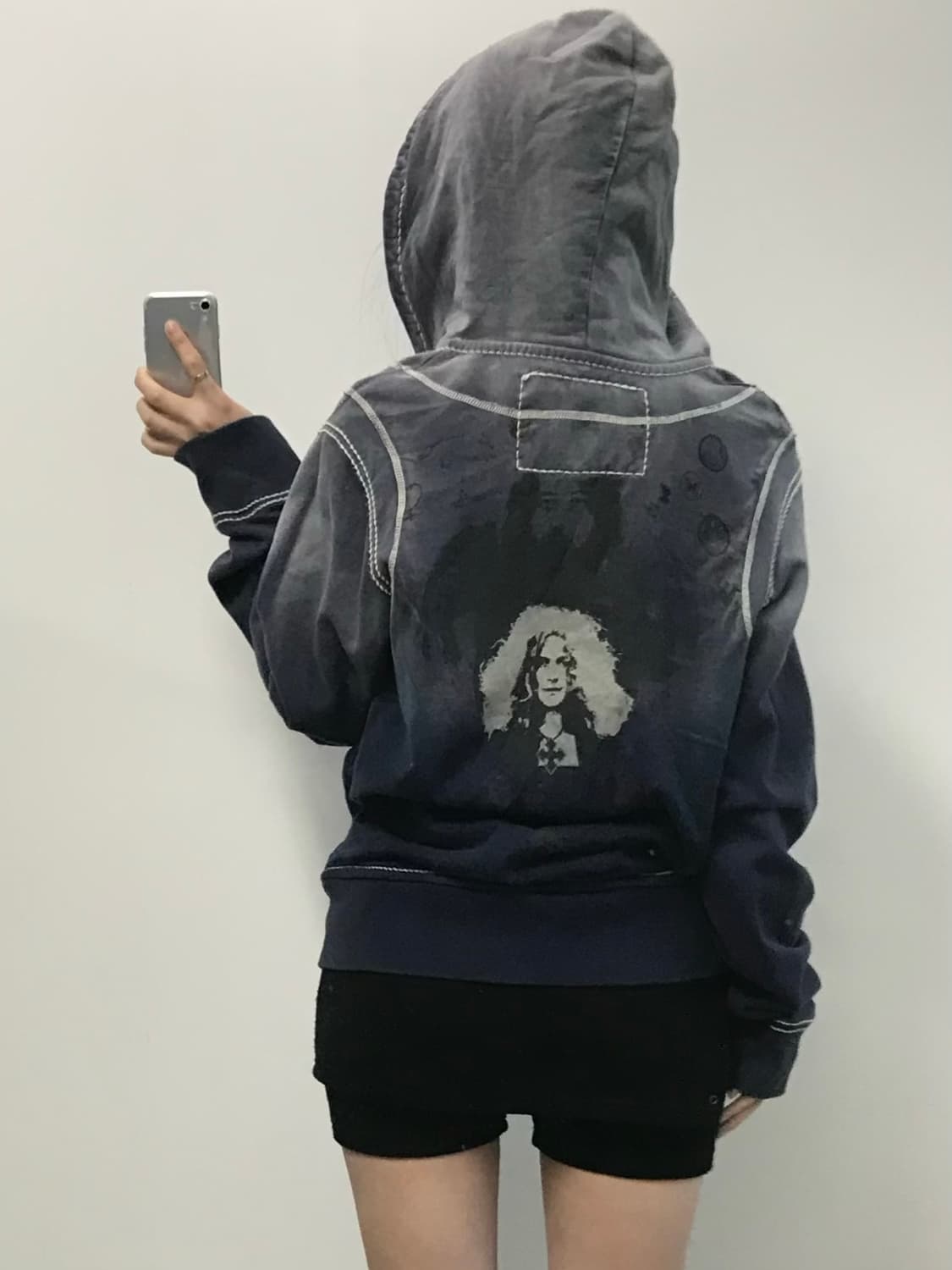 트루릴리전 빈티지 y2k 와투케 스티치 후드집업 상품이미지2