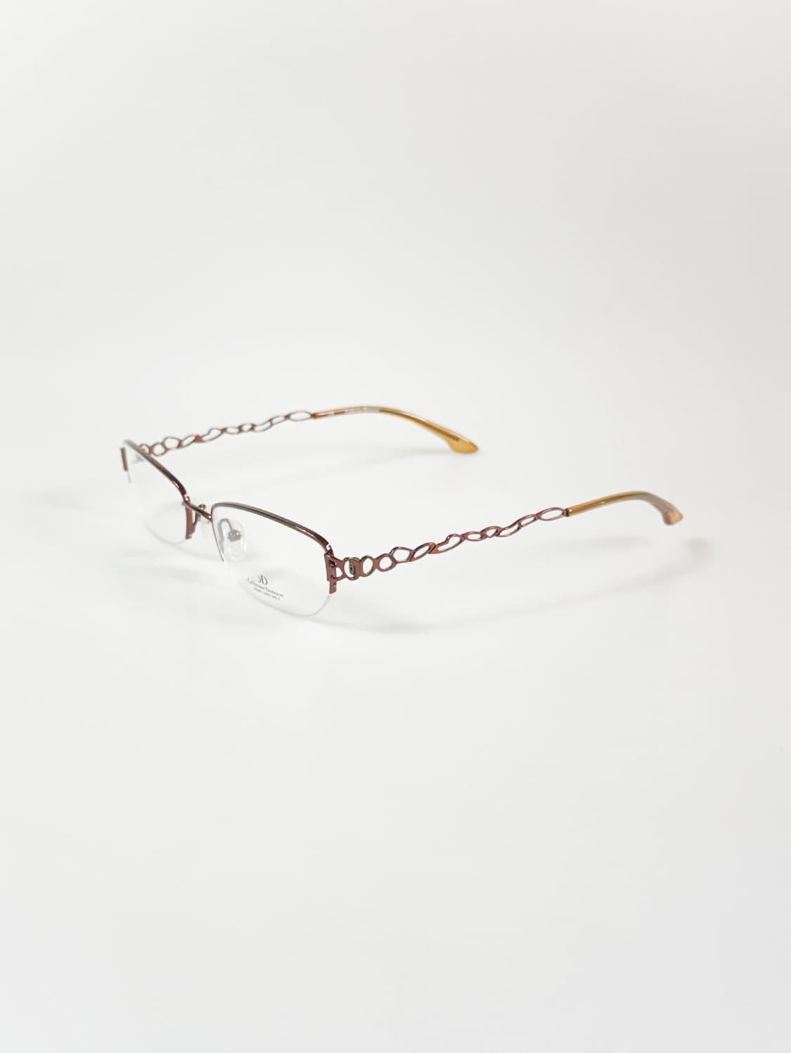 Catherine Deneuve 반무테 스퀘어 메탈 빈티지 안경 상품이미지3