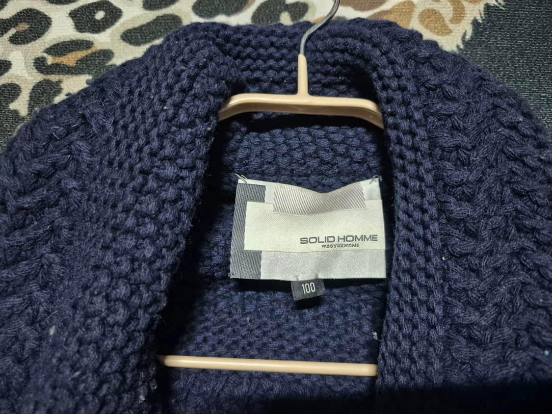 (별그대 도민준 착용)솔리드옴므 13F/W 더블 브레스티드 니트 코트 L 상품이미지2