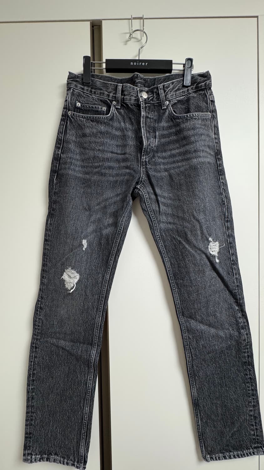 [31] 산드로 디스트레이드 슬림핏 워싱 데님 그레이 상품이미지1