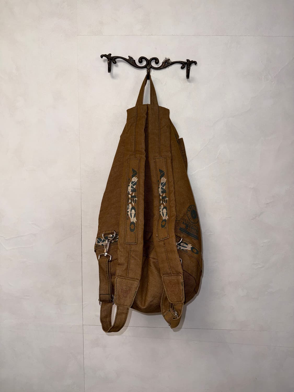 AMECO brown drawstring backpack  상품이미지4