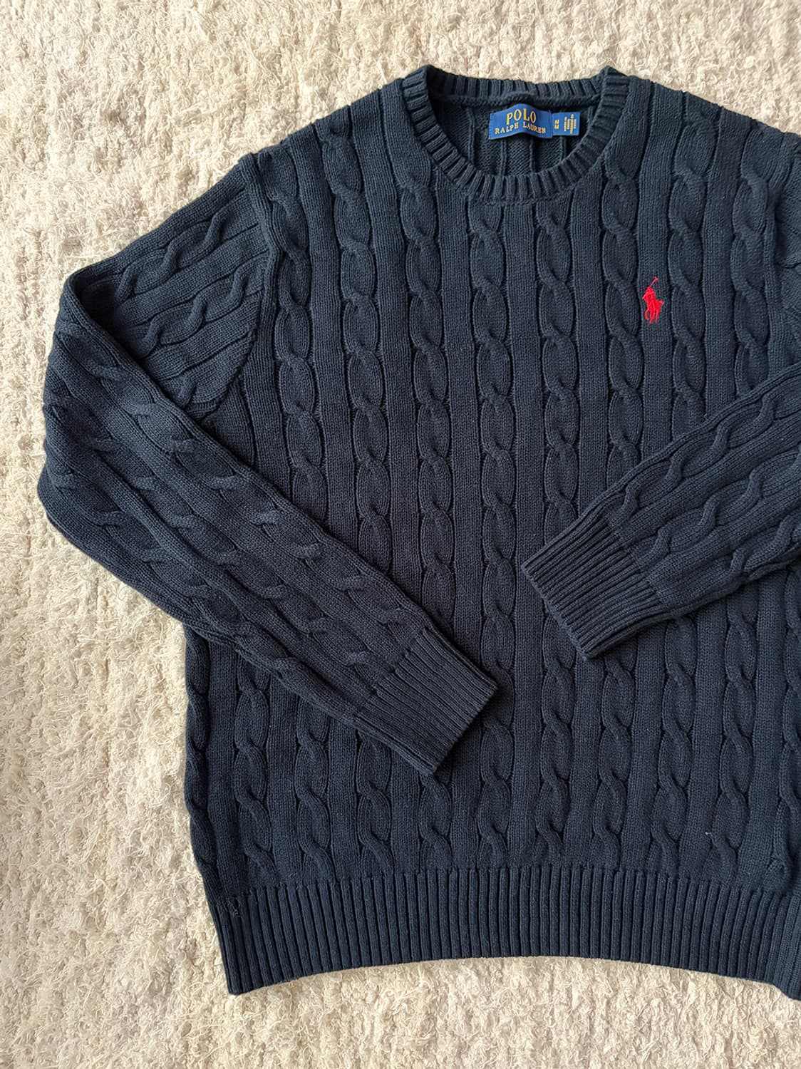 폴로 랄프로렌 네이비 케이블 니트 입니다. 상품이미지2