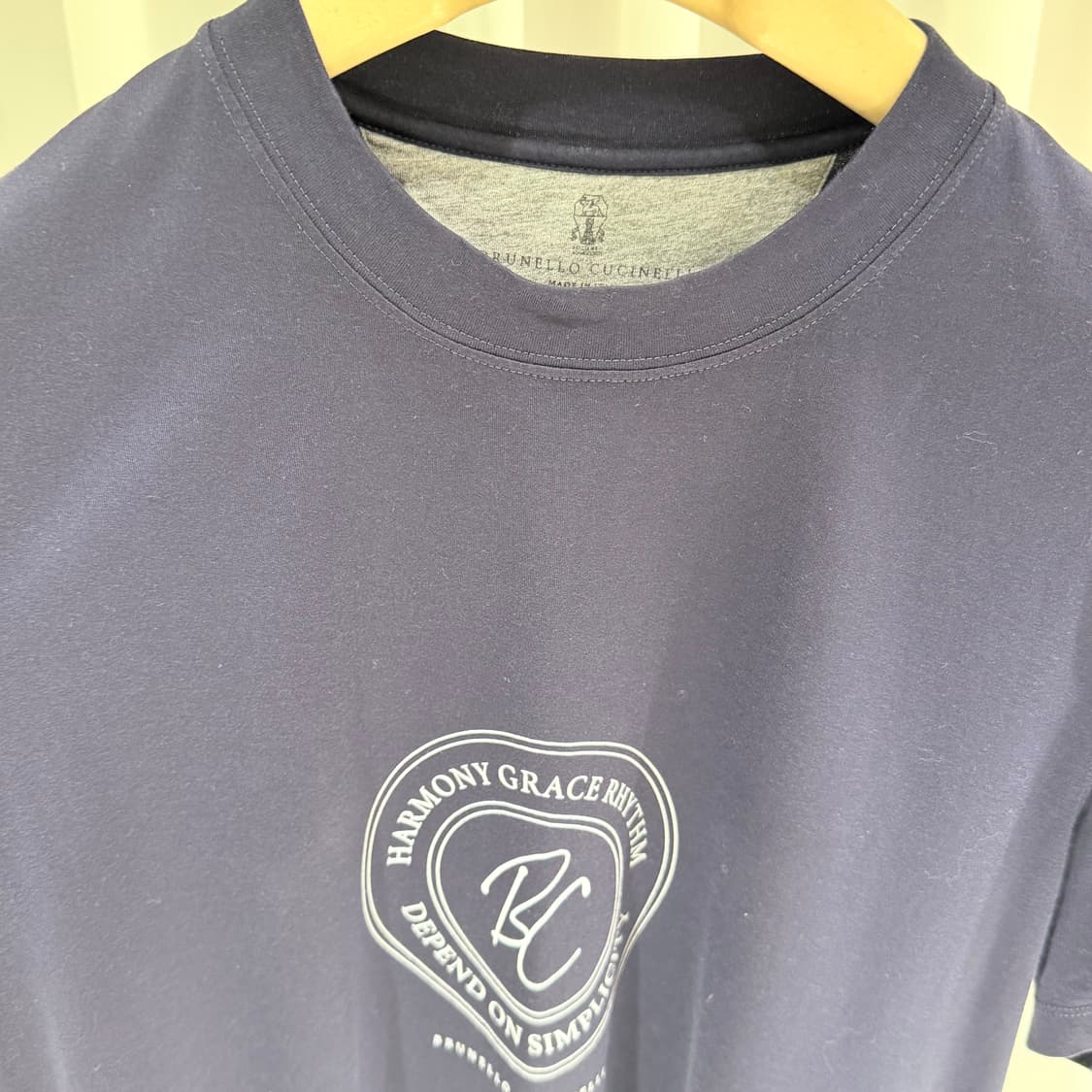 (A+/L) / 브루넬로쿠치넬리 로고 프린트 레이어드 코튼 크루넥 반팔 상품이미지4