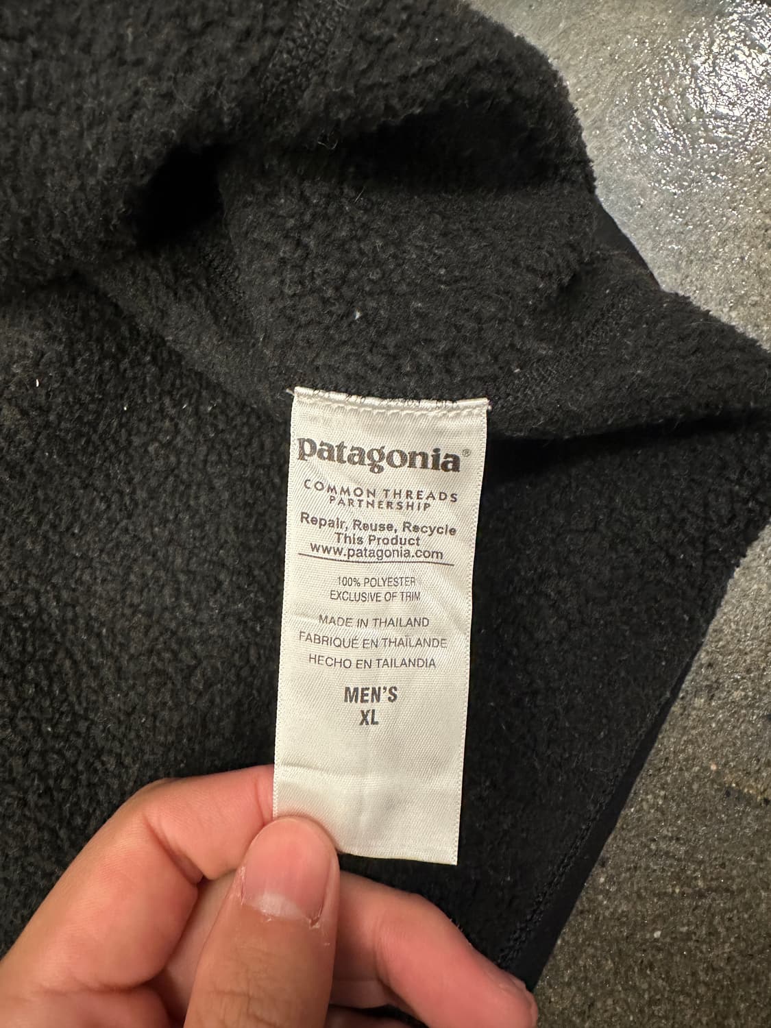파타고니아 블랙 하프집업 롱슬리브 XL 상품이미지5