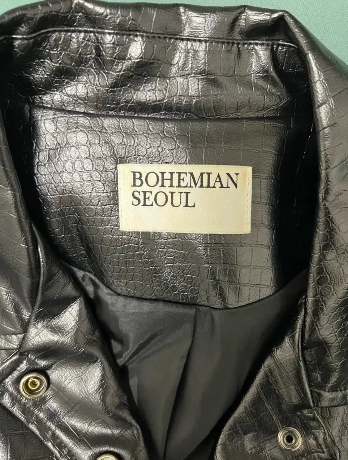 보헤미안서울 보헴서 가죽 크록 숏 자켓 레더자켓 상품이미지5