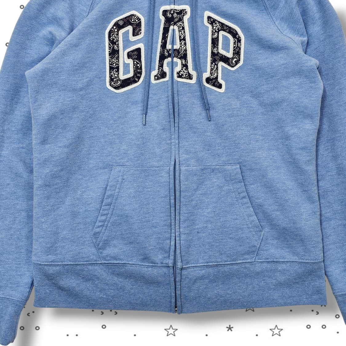 M GAP GIRLS 갭 페이즐리 후드집업 스카이블루 상품이미지3