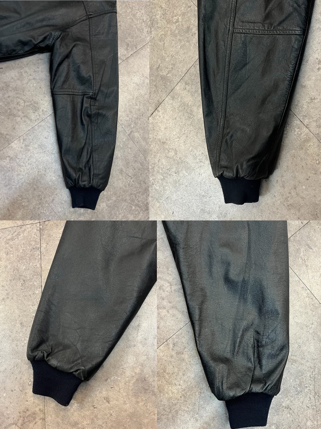 나프나프 빈티지 레더 집업 자켓 블랙 L #csz1991 상품이미지9