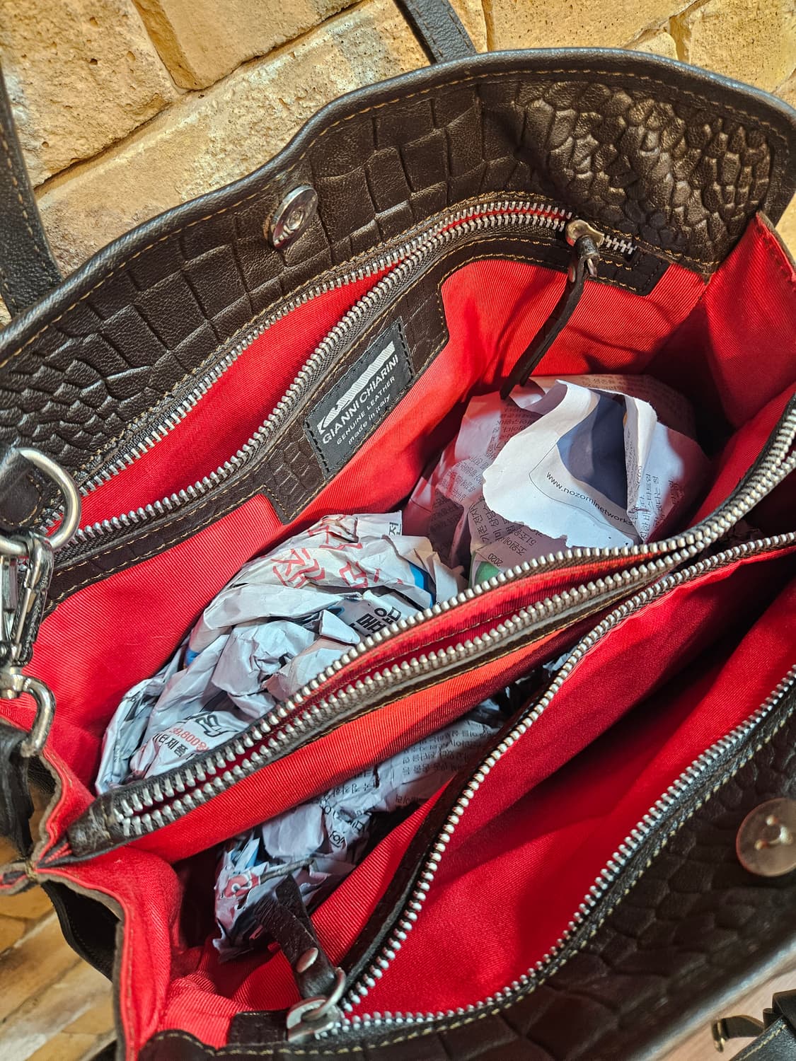 Gianni Chiarini 악어 가죽 숄더백 상품이미지5