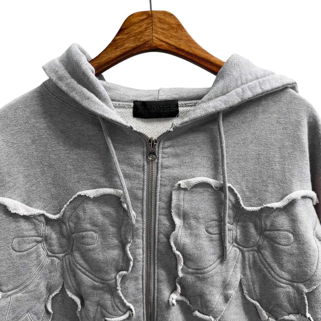 유희 그레이 리본 후드집업 상품이미지5