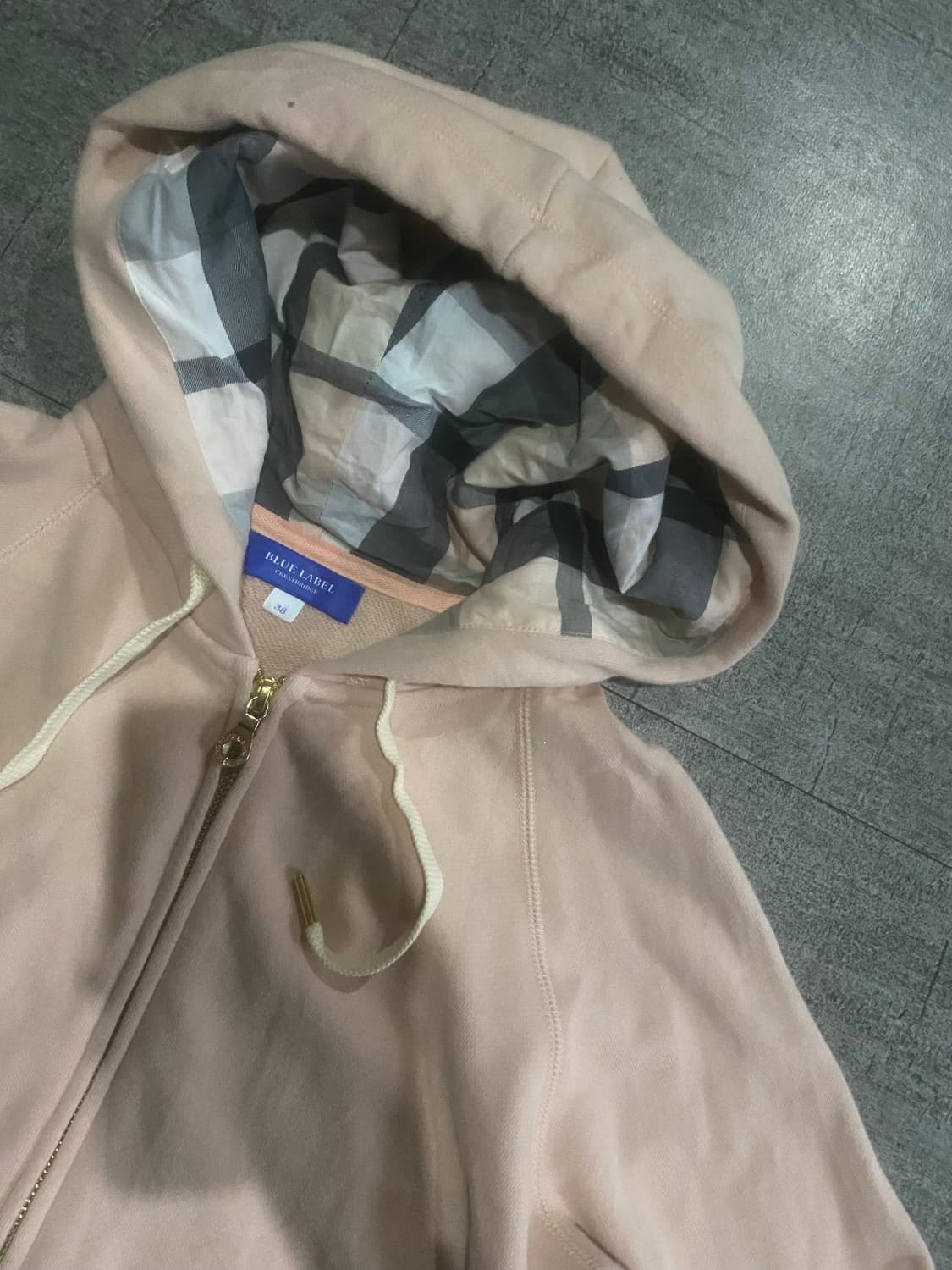 Burberry 버버리 핀터깔y2k 체크패턴 후드집업 인디핑크 상품이미지2