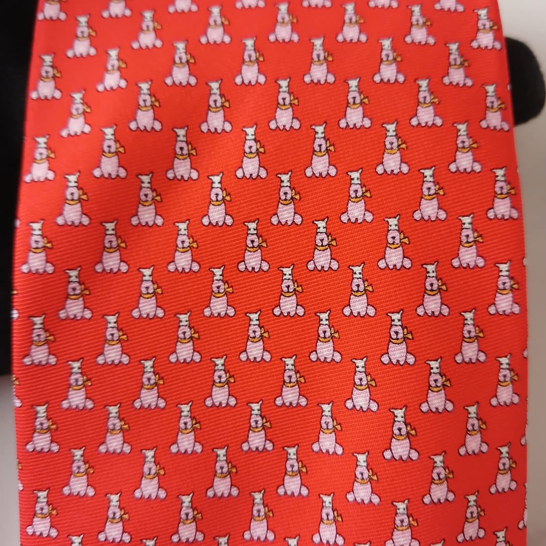 코모하우스 실크 강아지 모티브 넥타이 8.7cm A+등급 A18907
 상품이미지5