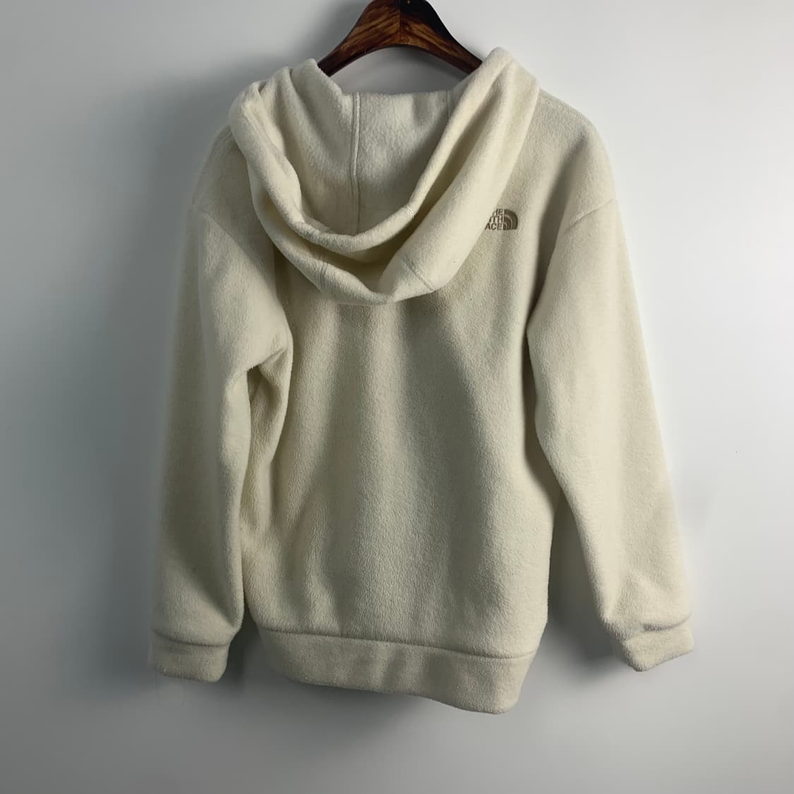 노스페이스 자수로고 아이보리 플리스 후드집업 상품이미지3