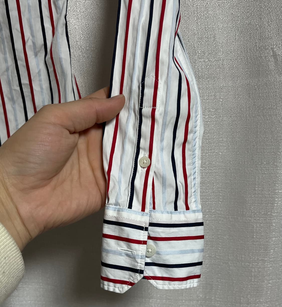 타미힐피거 여리핏 크롭 스트라이프 셔츠 남방 85 상품이미지2