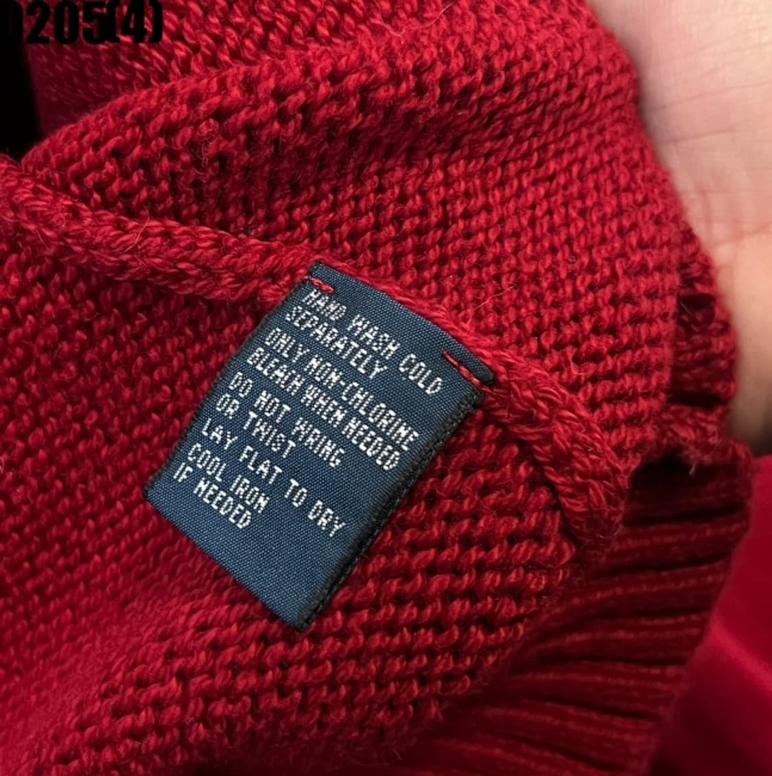 [M] 폴로 랄프로렌 피마코튼 레드 니트 스웨터 0205(4) 상품이미지5