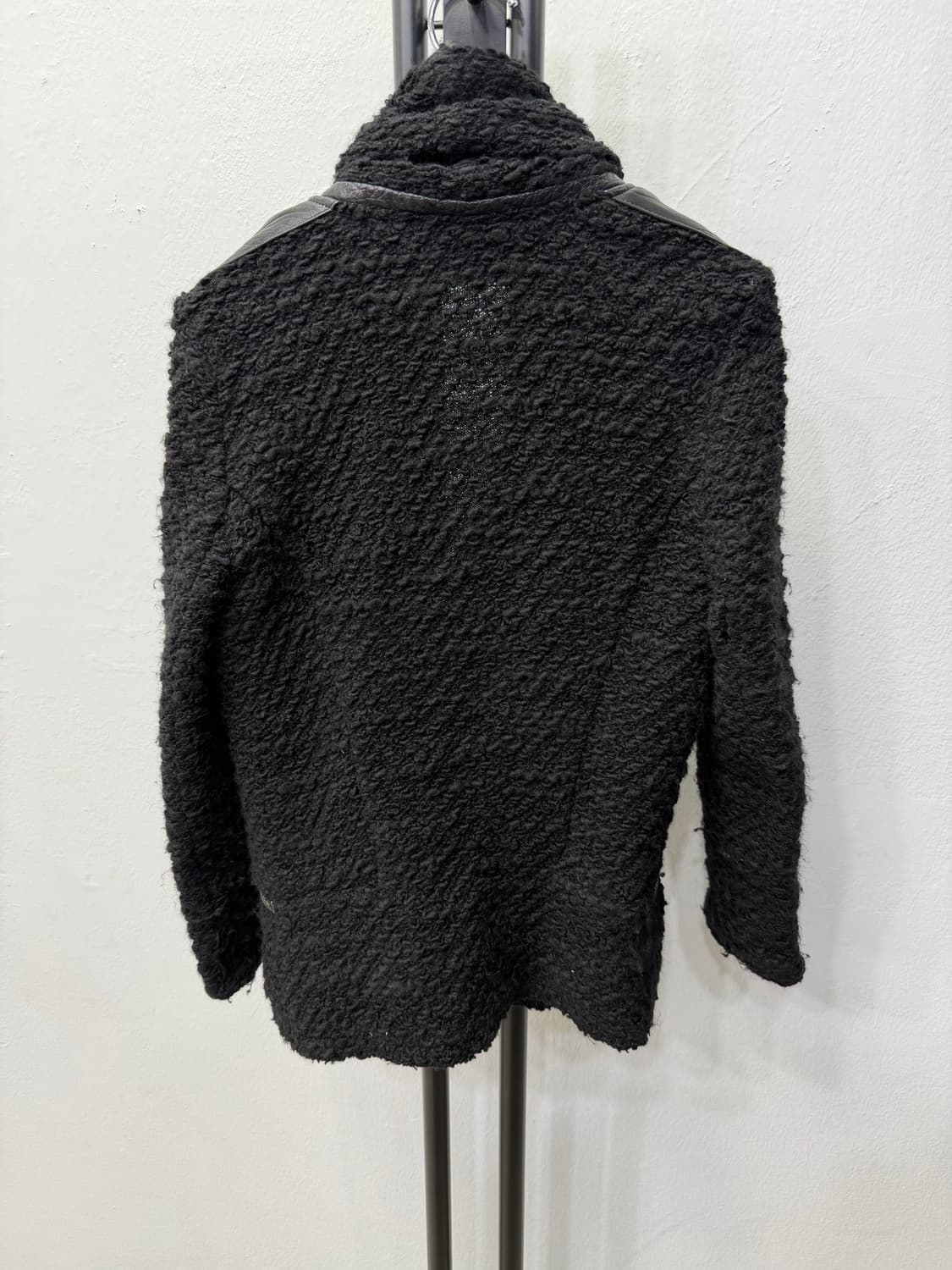 정품) IRO 이로 검정 가죽 니트 자켓 40 상품이미지6