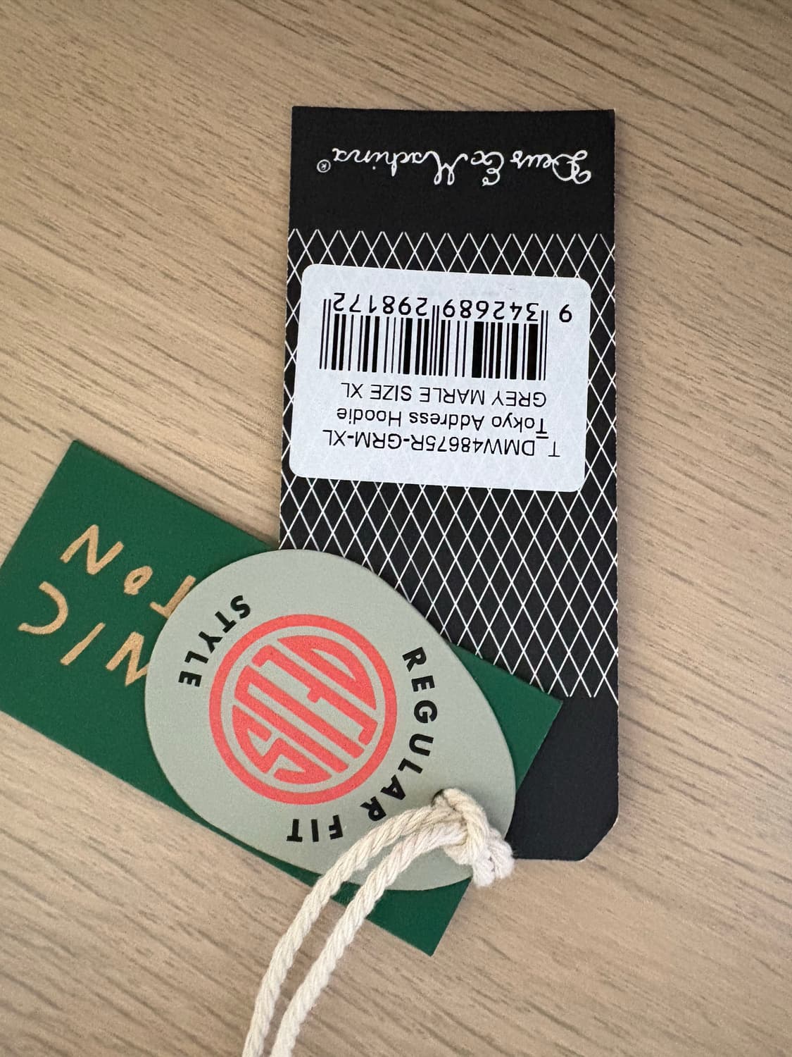 데우스 도쿄 그레이 후드티 XL 상품이미지3