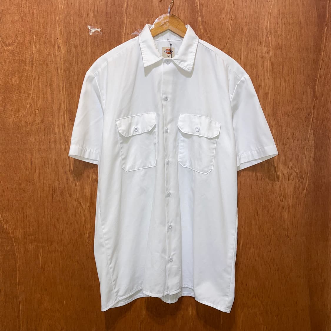 (M) Dickies 디키즈 반팔 워크 셔츠 화이트 상품이미지1
