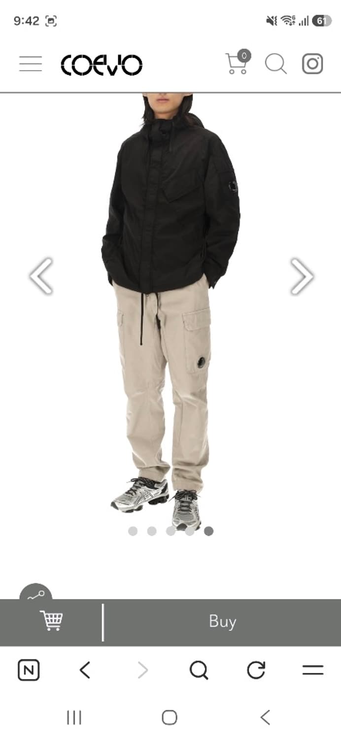 cp컴퍼니 chrome r 소희 픽 후디드 렌즈 오버셔츠 26ss제품 상품이미지3