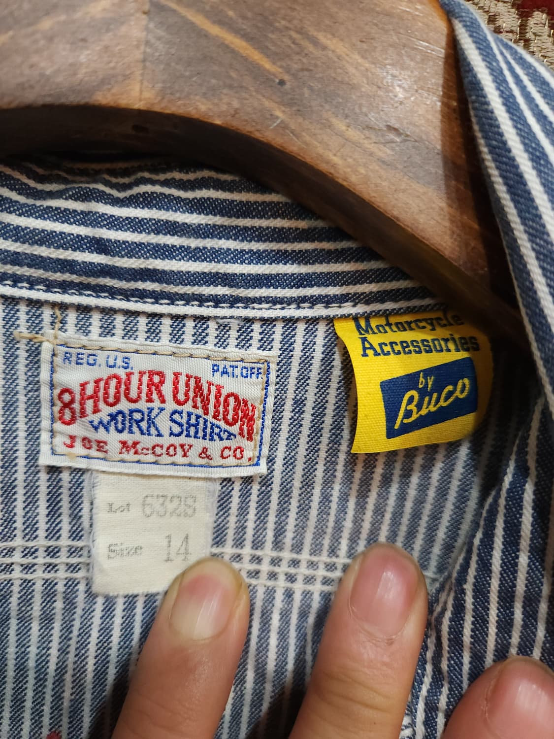 리얼맥코이 buco 체인스티치자수 히코리 데님 워크셔츠

 상품이미지3