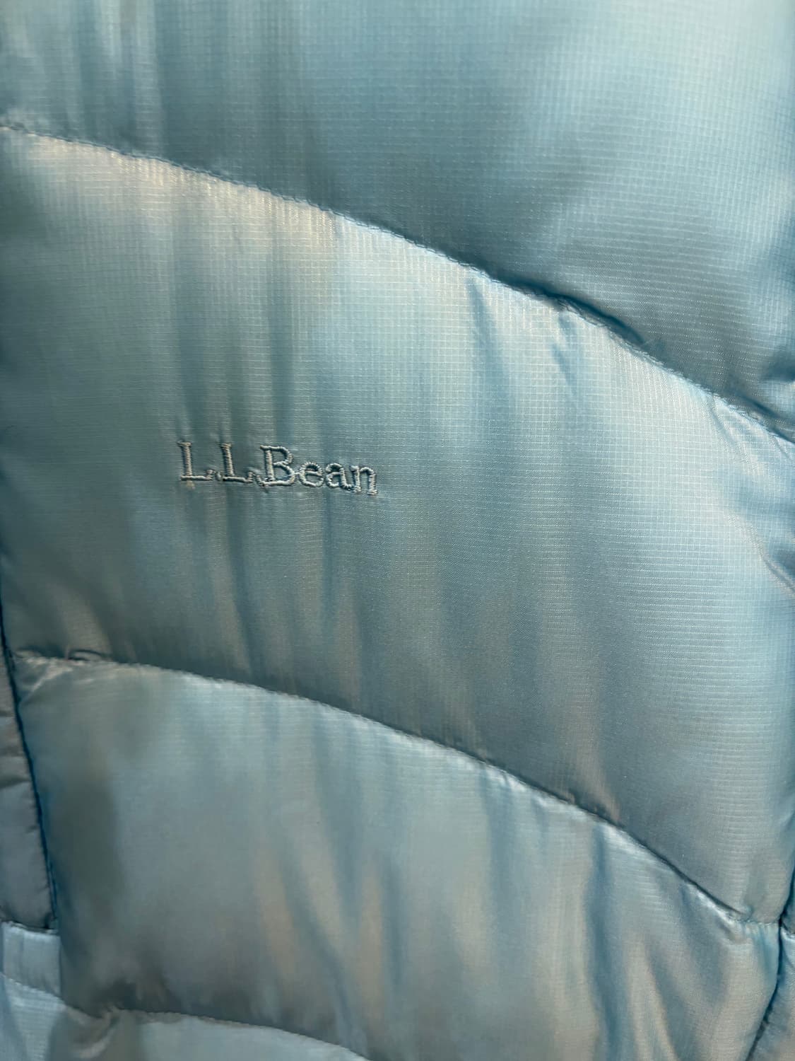 L.L.Bean Light Blue Down Puffer Jacket 상품이미지3