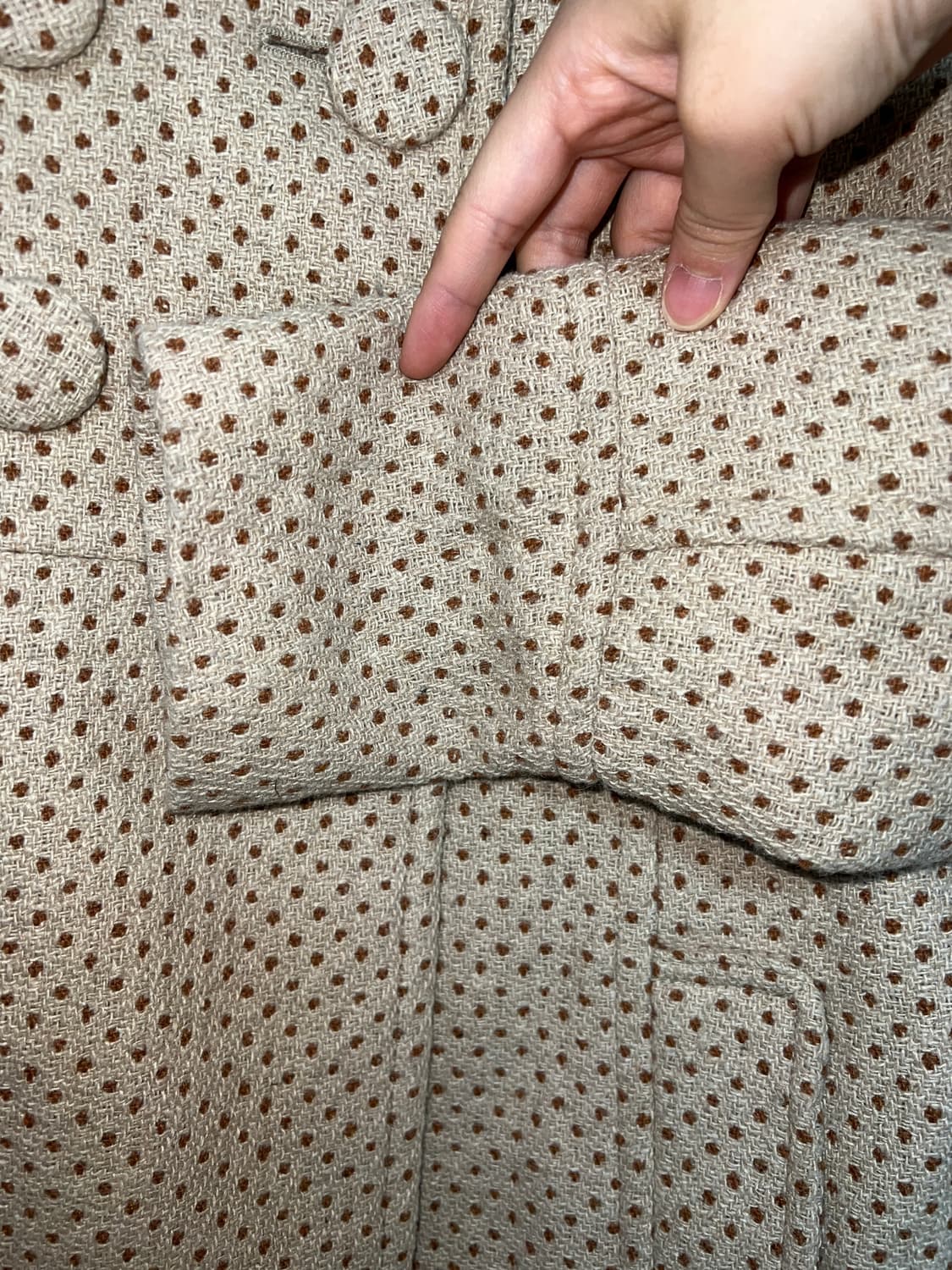 베이지 도트 코트 상품이미지8