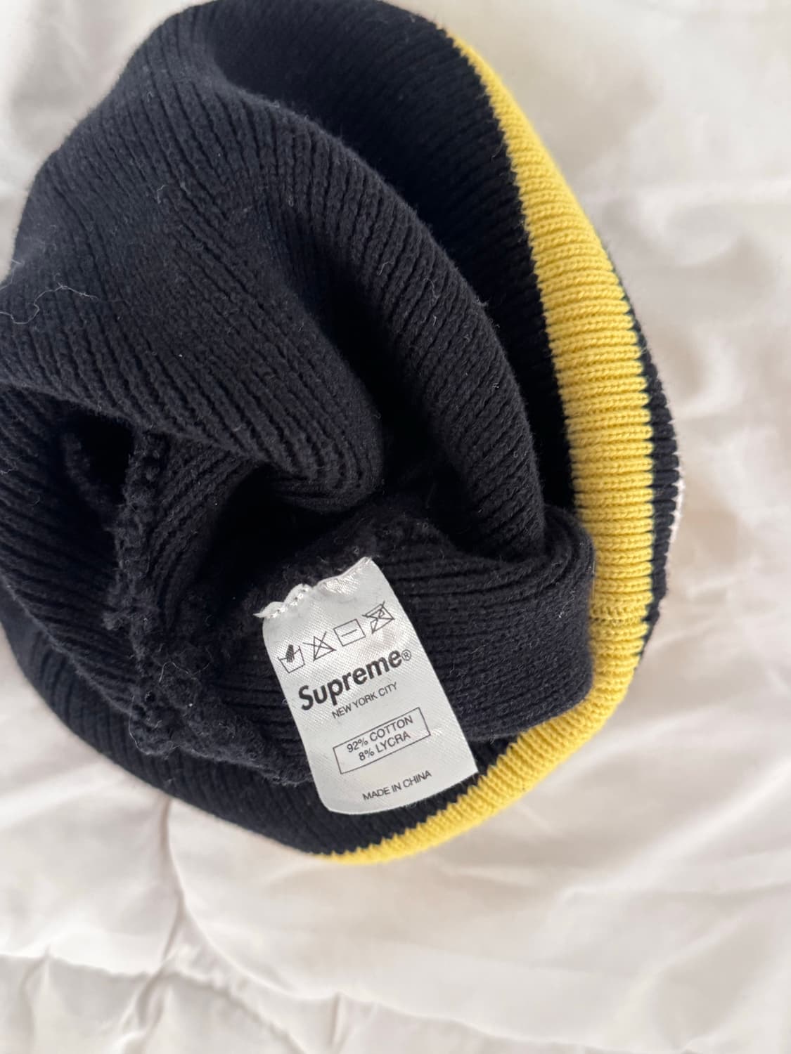 슈프림 컬러블록 스몰로고 비니 상품이미지4