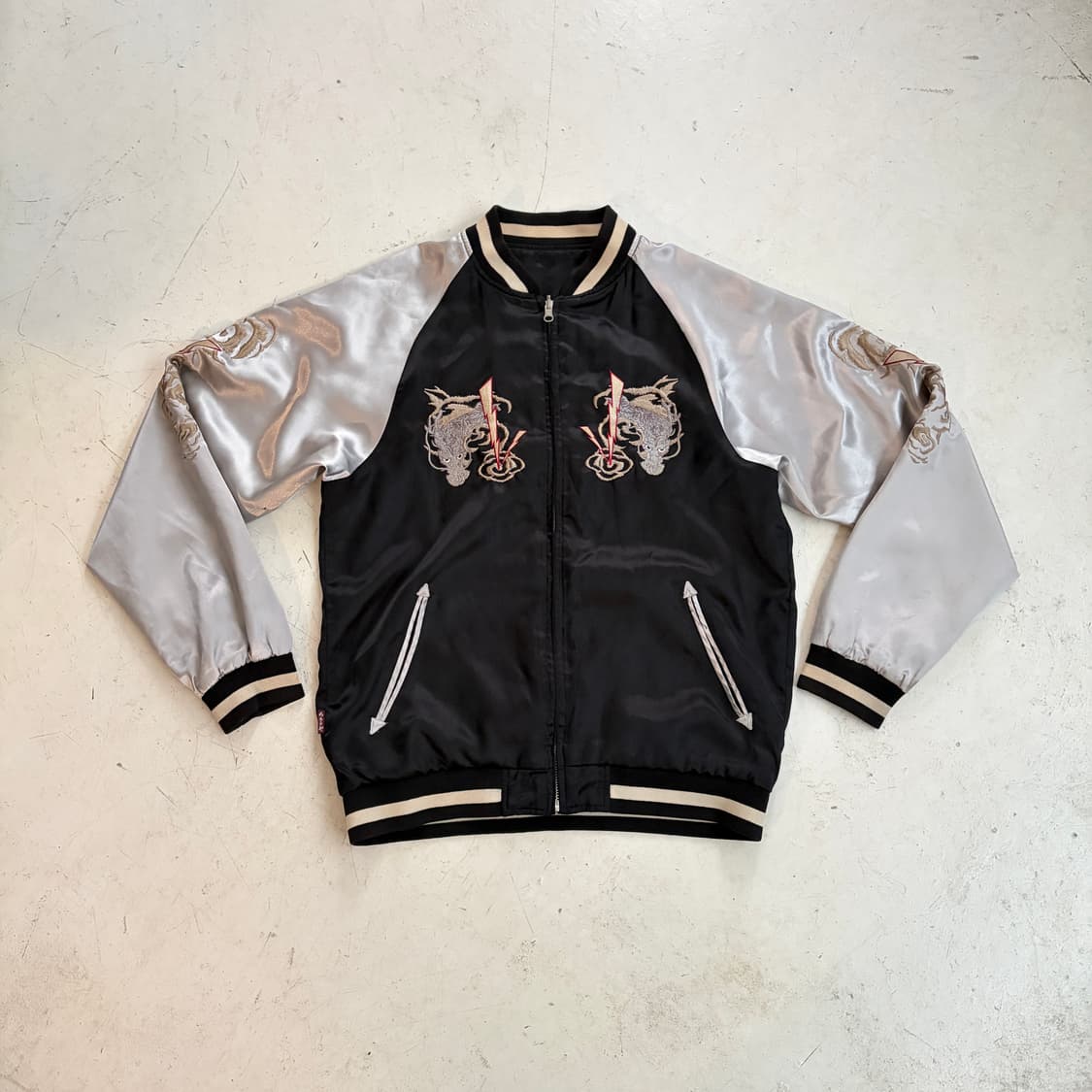 on board 빈티지 리버시블 스카잔 L 상품이미지2