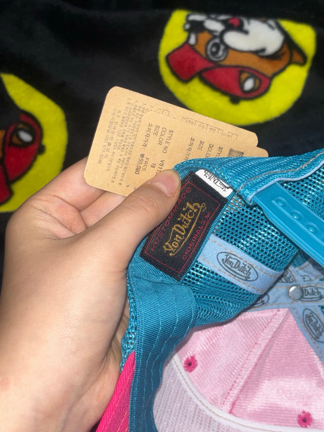 🚨연말세일🚨Von dutch pink+sky blue cap 상품이미지6