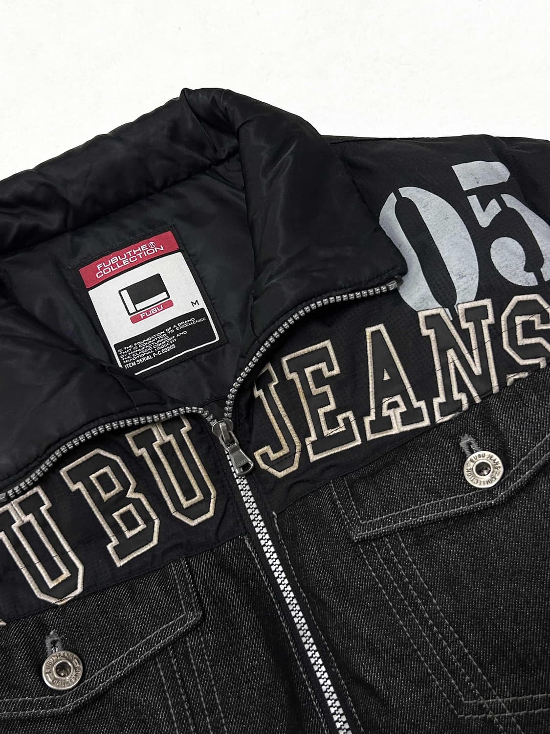 후부 빅로고 데님 배색 덕다운 패딩 상품이미지9