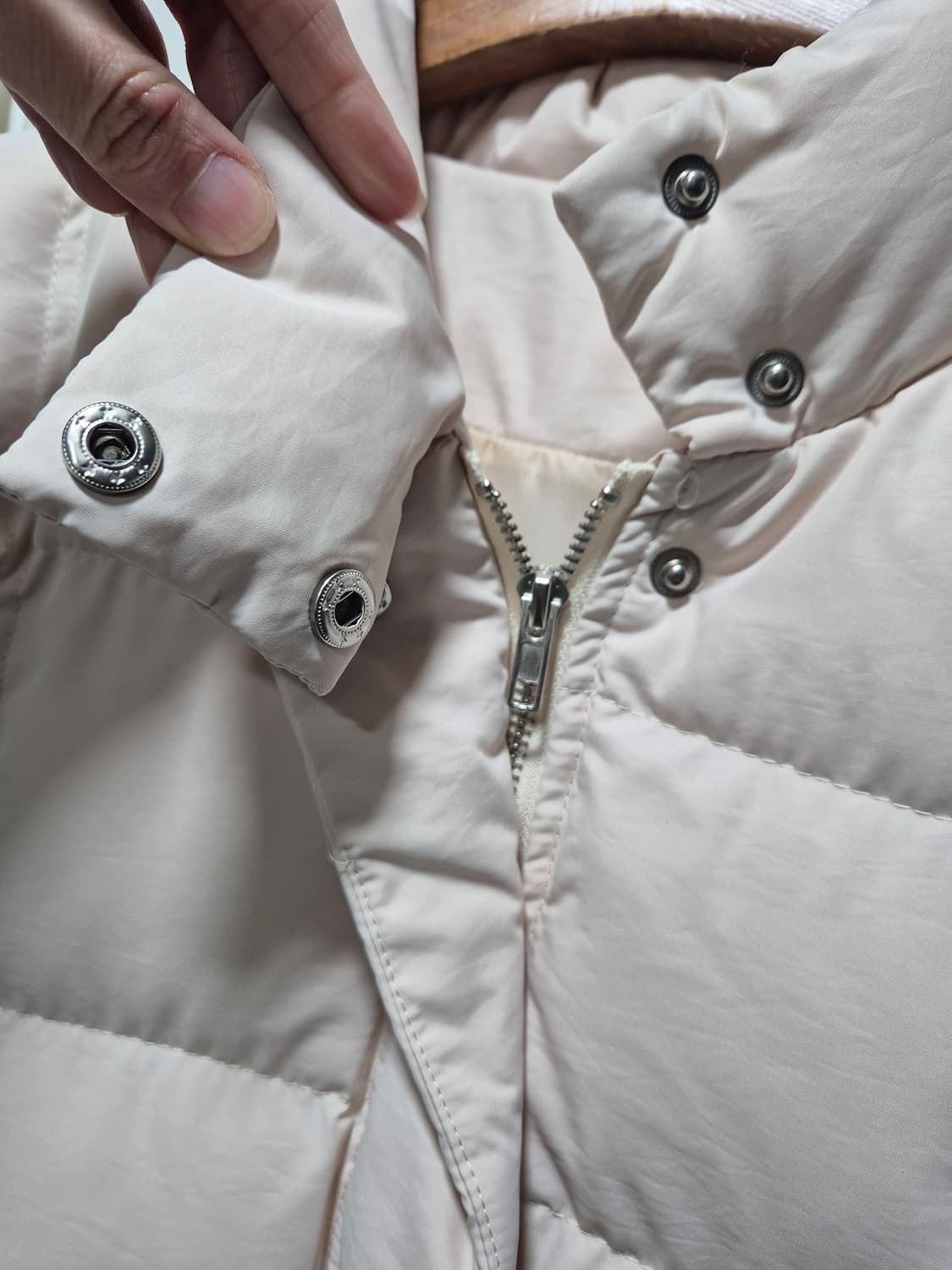 빈티지 아이보리 숏 패딩 조끼 여성용 상품이미지3