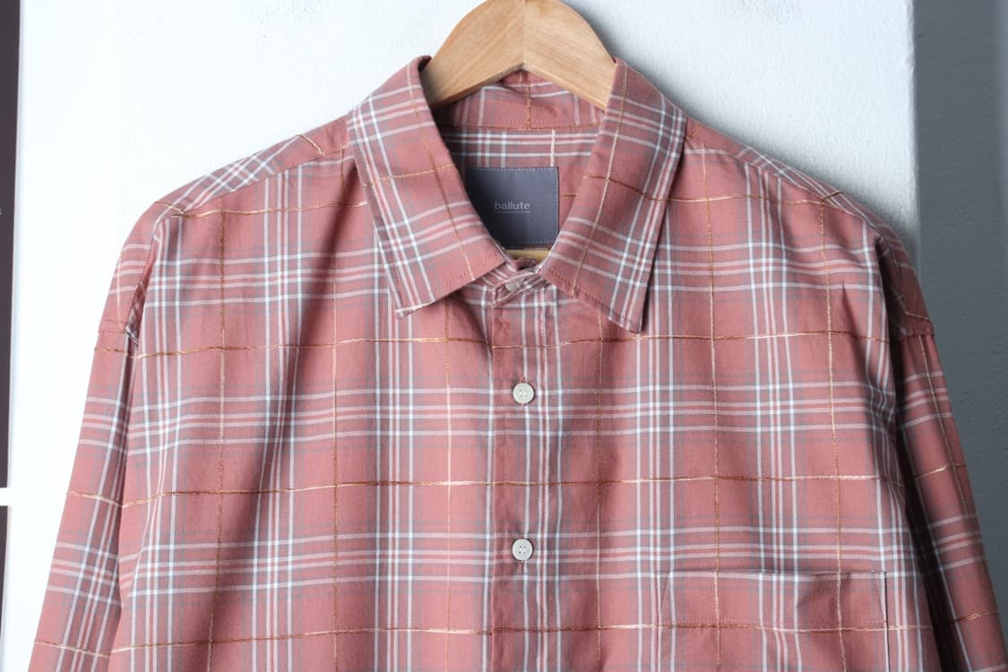 (L-XL) 발루트 셔츠 남방 체크 레드 아메카지 2사이즈-H33612 상품이미지3