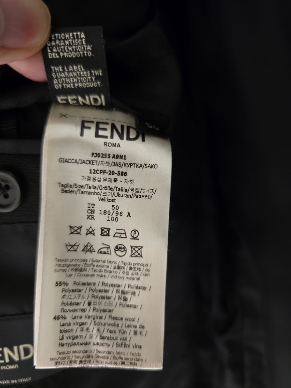 펜디 주카패턴 블랙 블레이저 50 상품이미지9