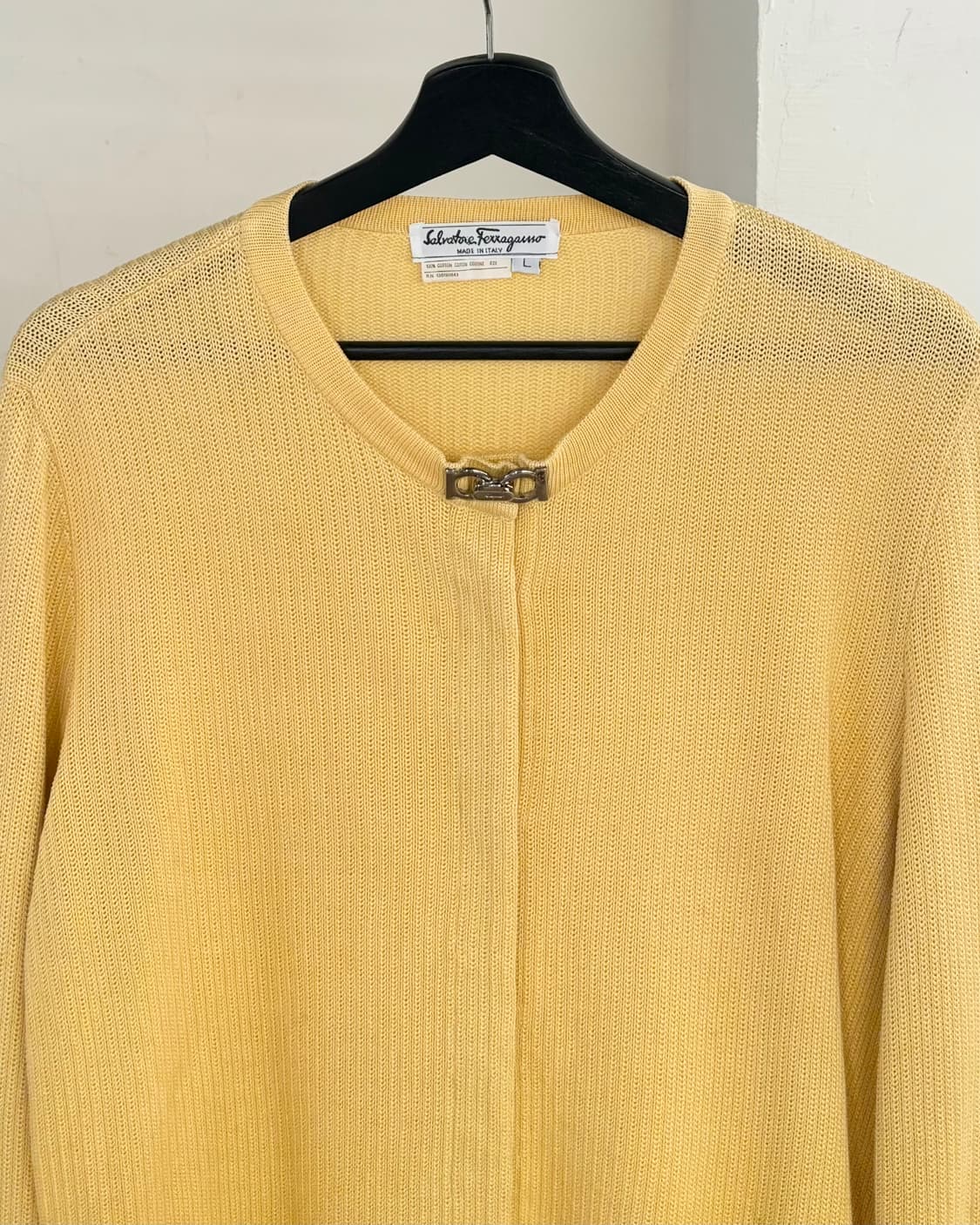 살바토레 페라가모 옐로 가디건 상품이미지2