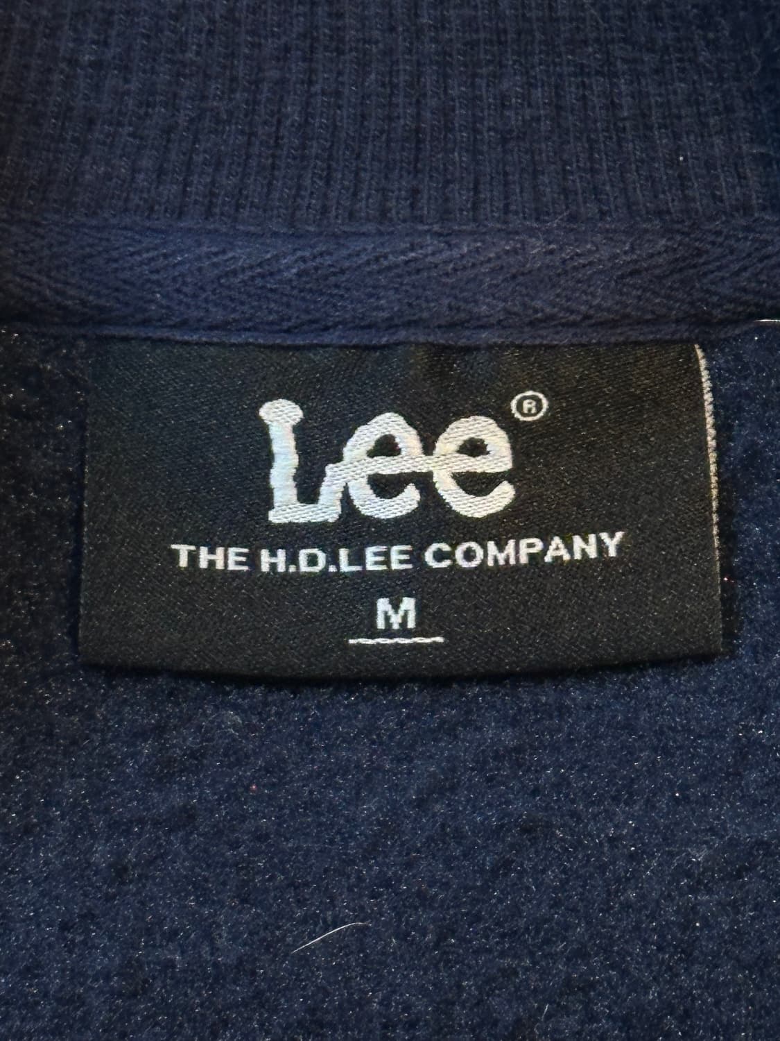 리 LEE 리버스위브 기모 스몰 트위치 로고 맨투맨 네이비 상품이미지4