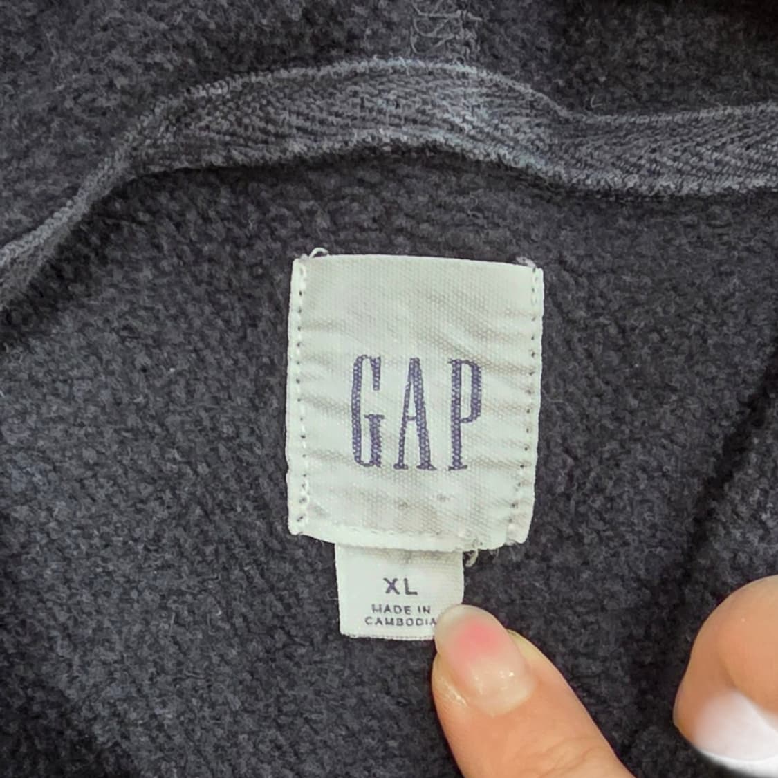 [프립]GAP 로고 후드티 블랙 상품이미지7