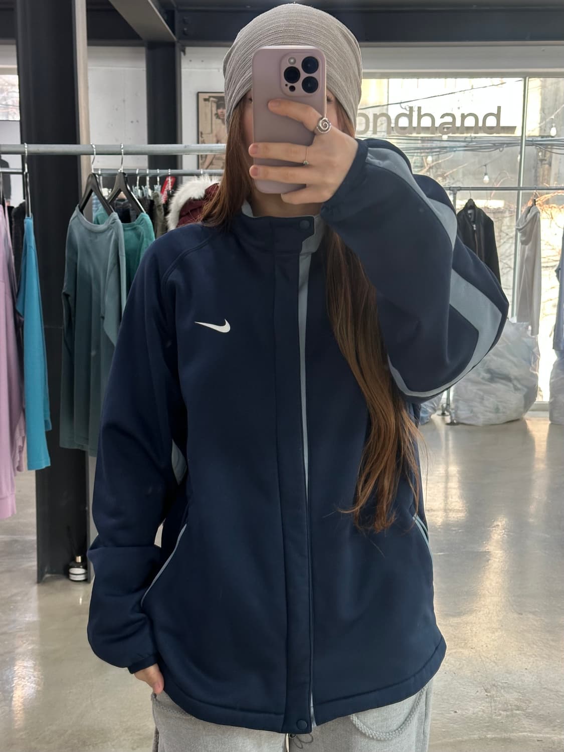 나이키 스우시 트랙탑 져지 딥네이비 상품이미지2