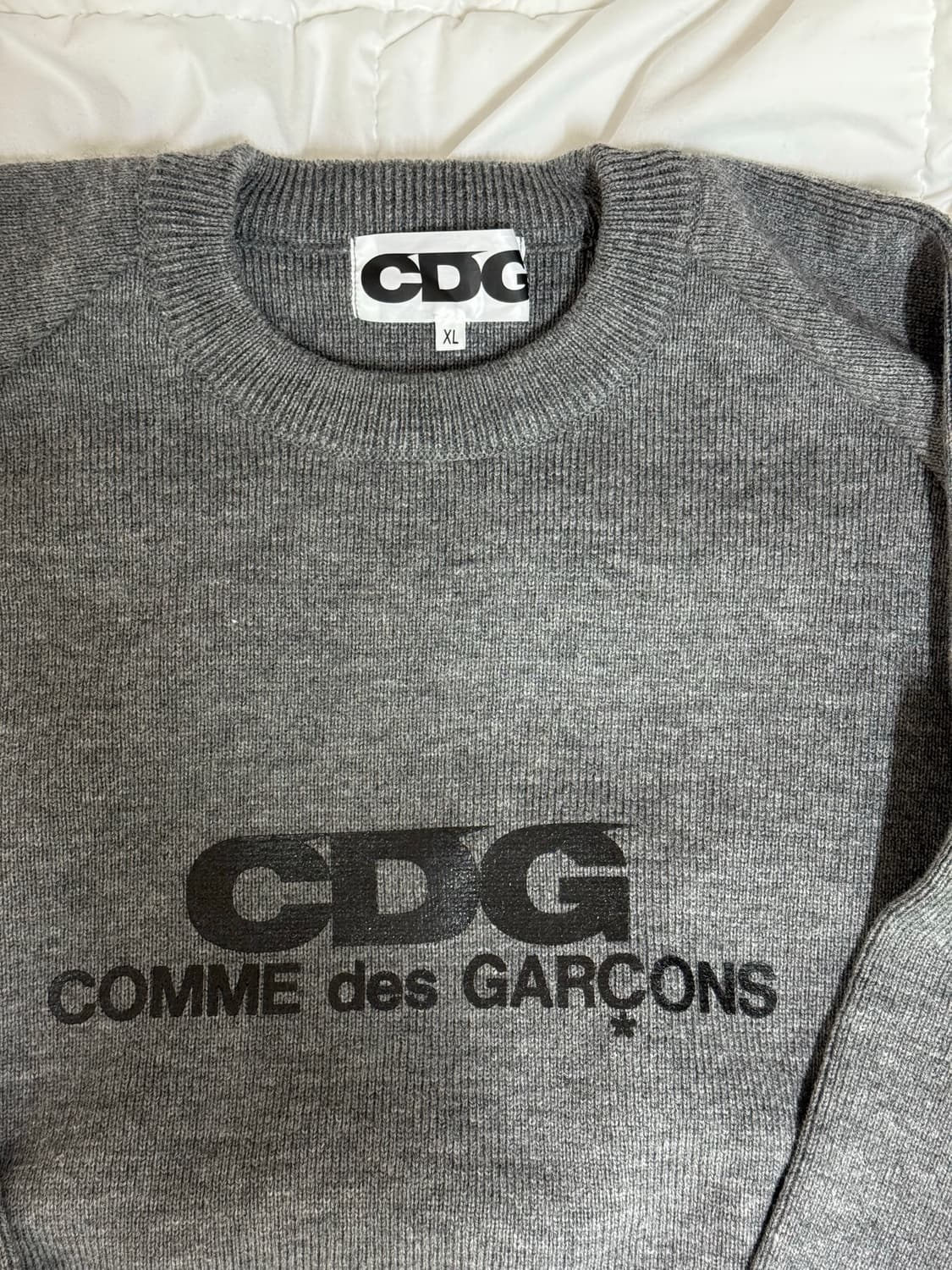 [XL] CDG 꼼데가르송 그레이 니트 상품이미지2