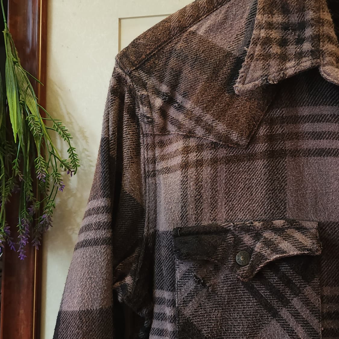 00s 리바이스 빈티지 체크셔츠 헤비 플란넬 웨스턴 셔츠 썬페이딩 m 상품이미지7