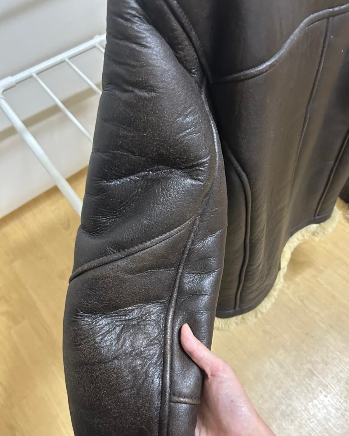 schott 쇼트 B-3 무스탕 L사이즈(105)  made in usa 상품이미지3
