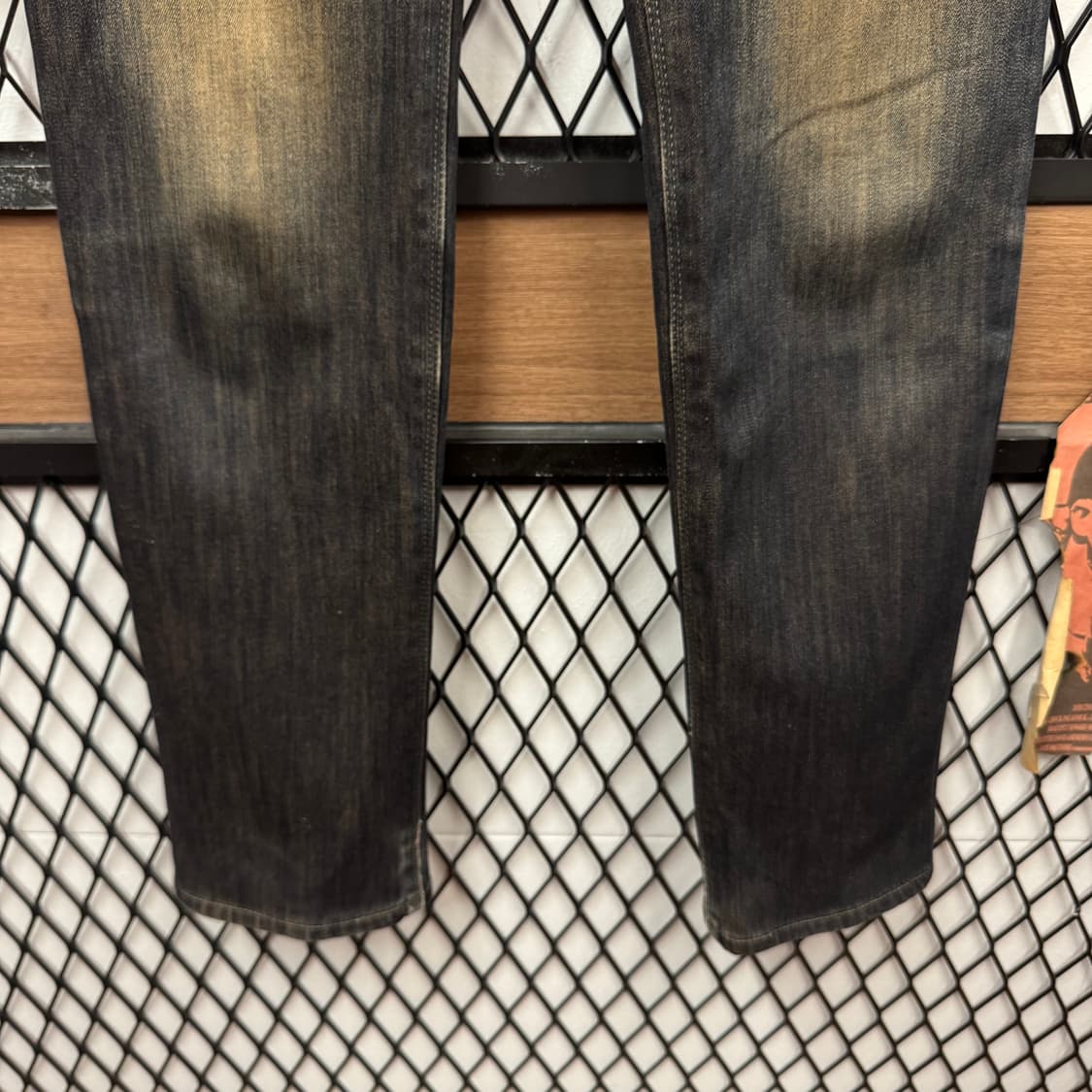 00s 에드윈 506 데님 팬츠 전면 더티워싱 포인트 흑청 상품이미지4