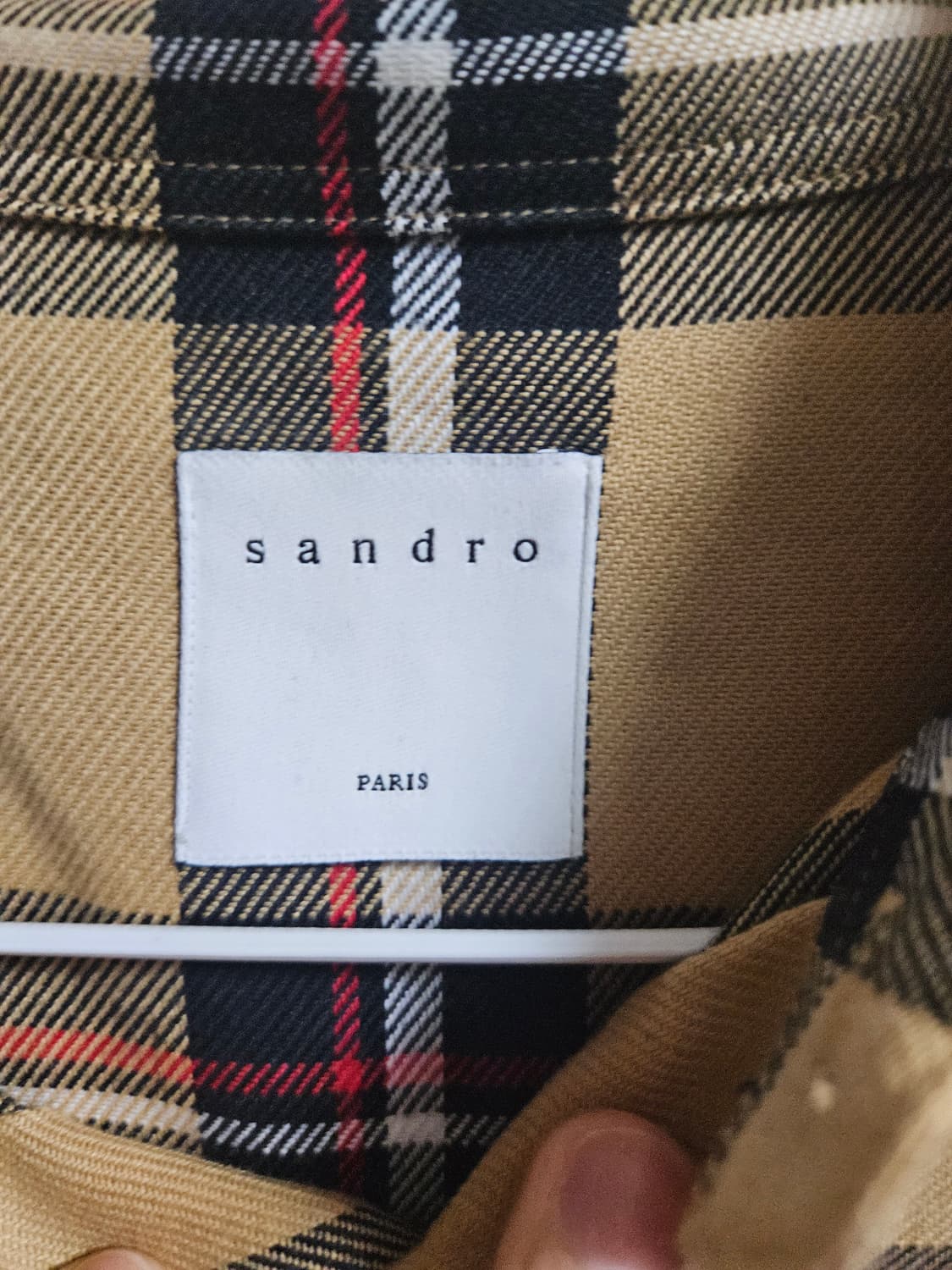 [XL] 산드로옴므 체크셔츠 팝니다. 상품이미지3