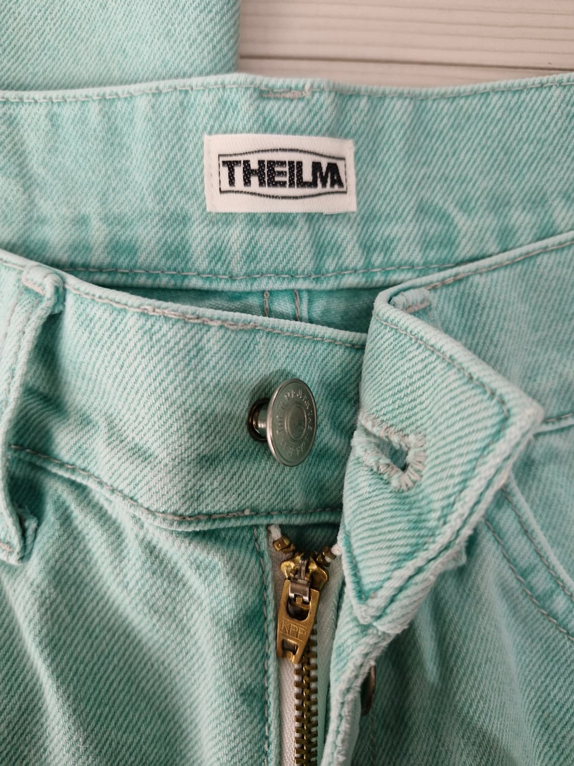 THEILMA 더일마 민트 와이드 데님 팬츠 상품이미지6