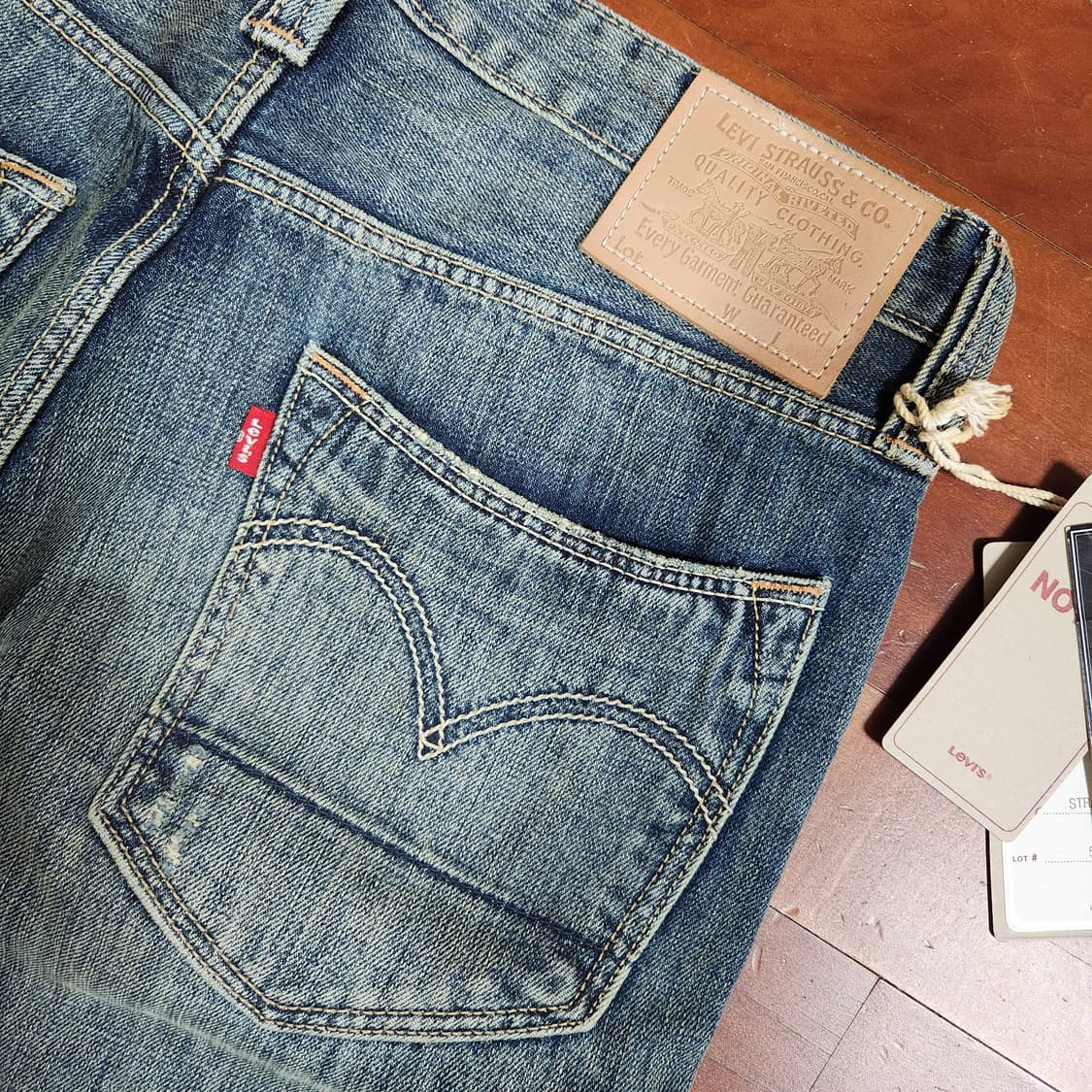 리바이스 523 스트레이트 빈티지 리페어 패치워크 데님 상품이미지8