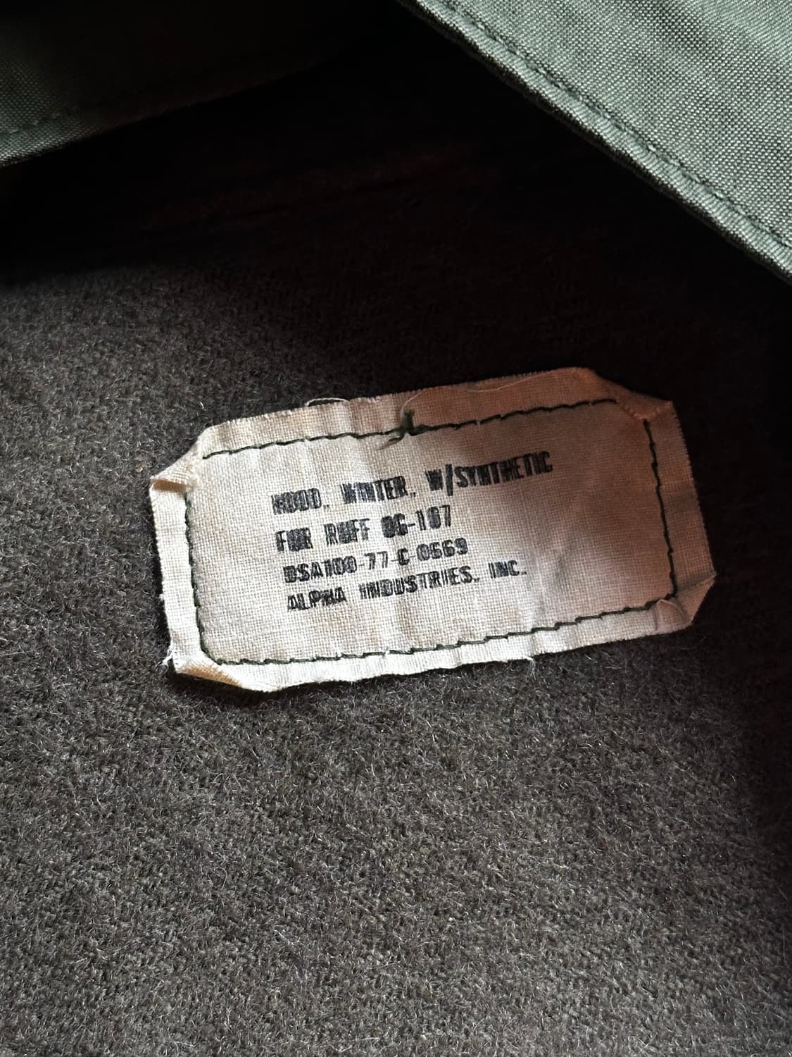 70s USA 미군 오리지널 M-65 피쉬테일 개파카 상품이미지9