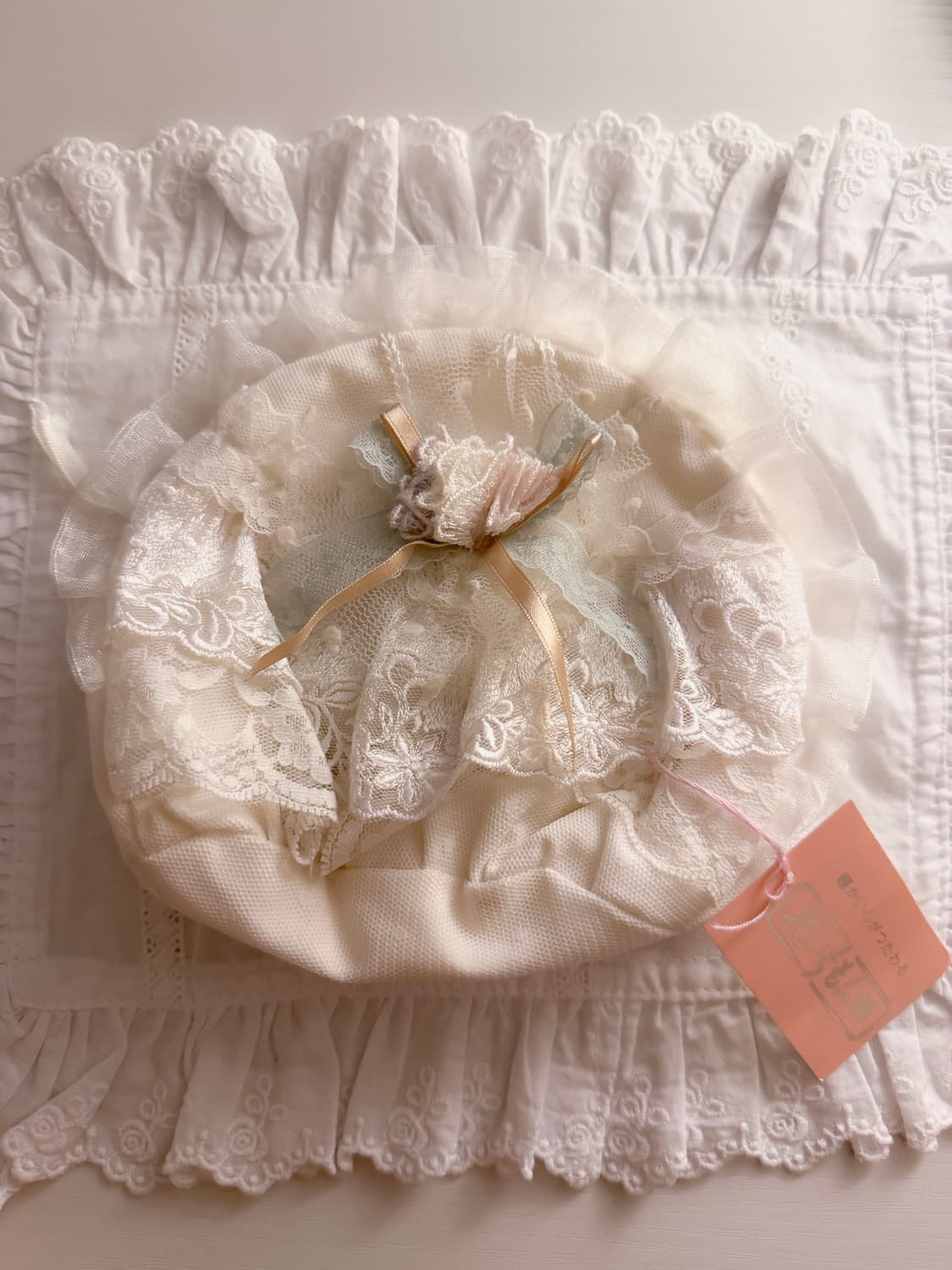 jpn 일본 빈티지 러블리 프릴 레이스 파우치 상품이미지1