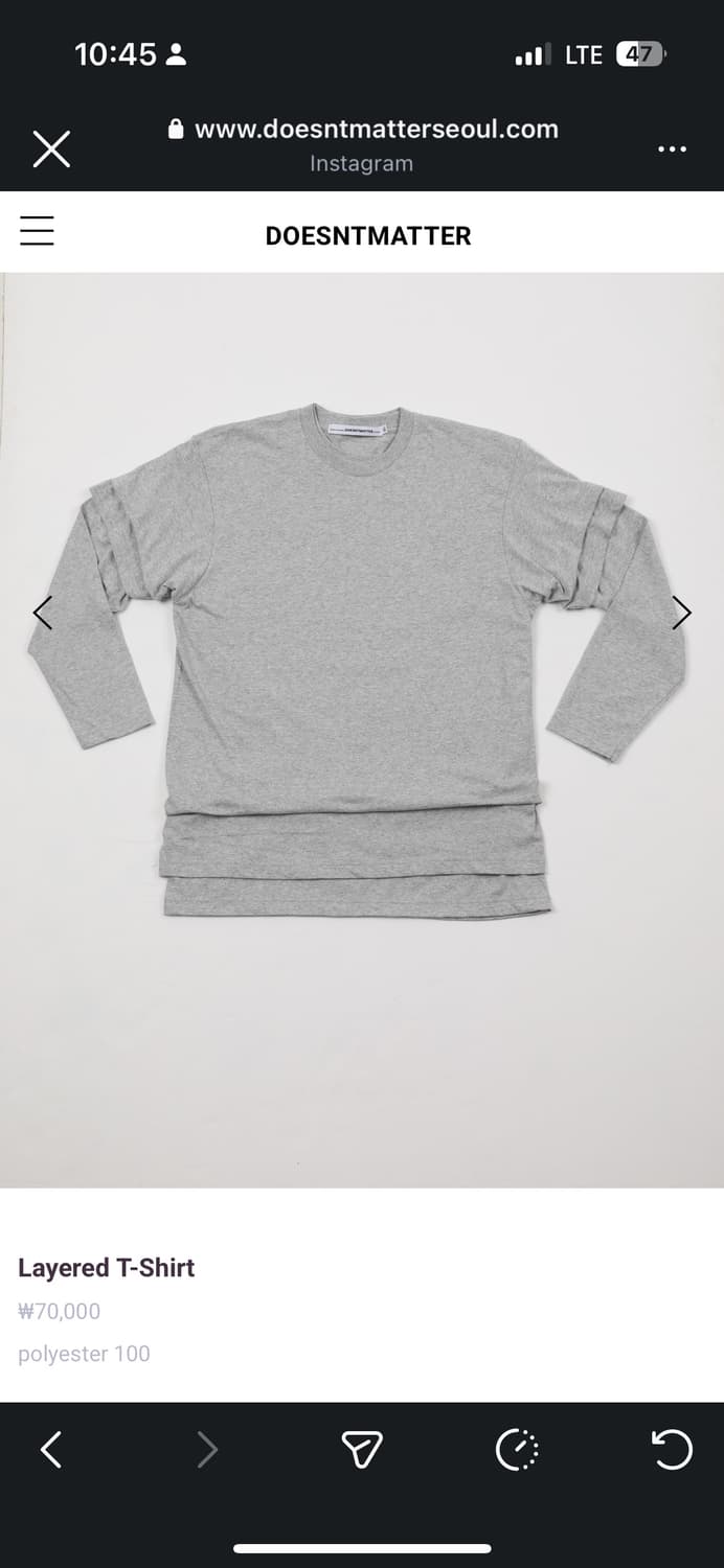 DOESNTMATTER 레이어드 티셔츠 상품이미지1