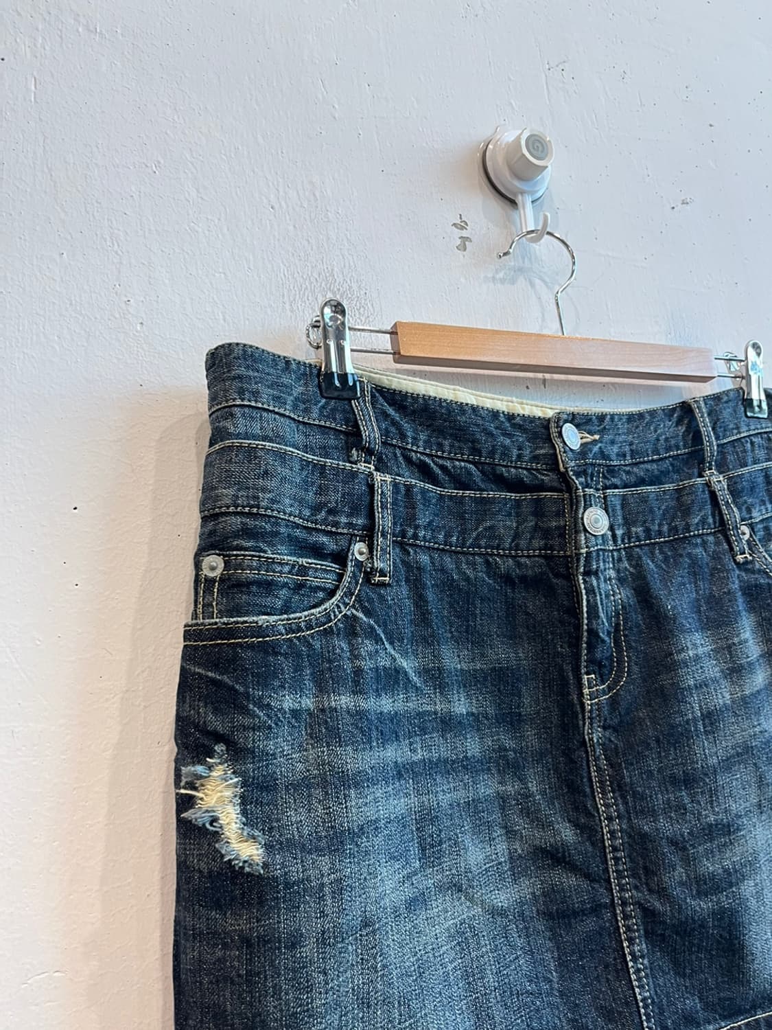 ORIRIN JEANS JPN y2k 펑크 로우라이즈 데님 스커트 상품이미지3