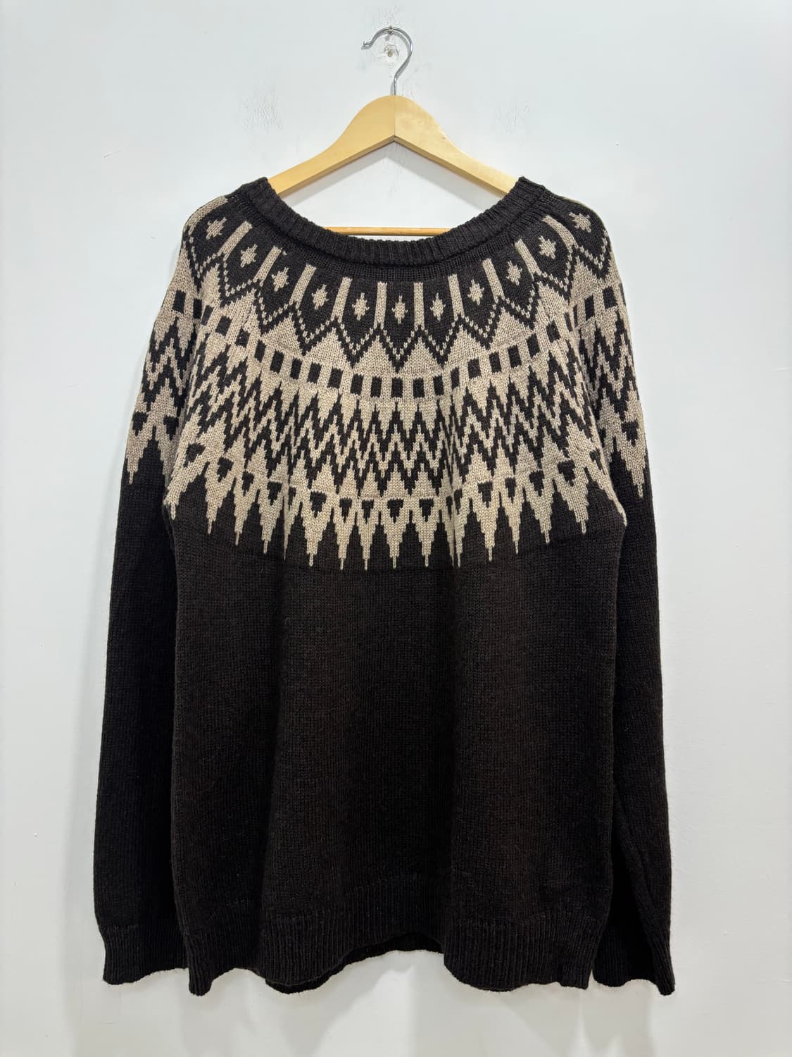 B: MING bemas 노르딕 브라운 오버핏 니트  상품이미지4